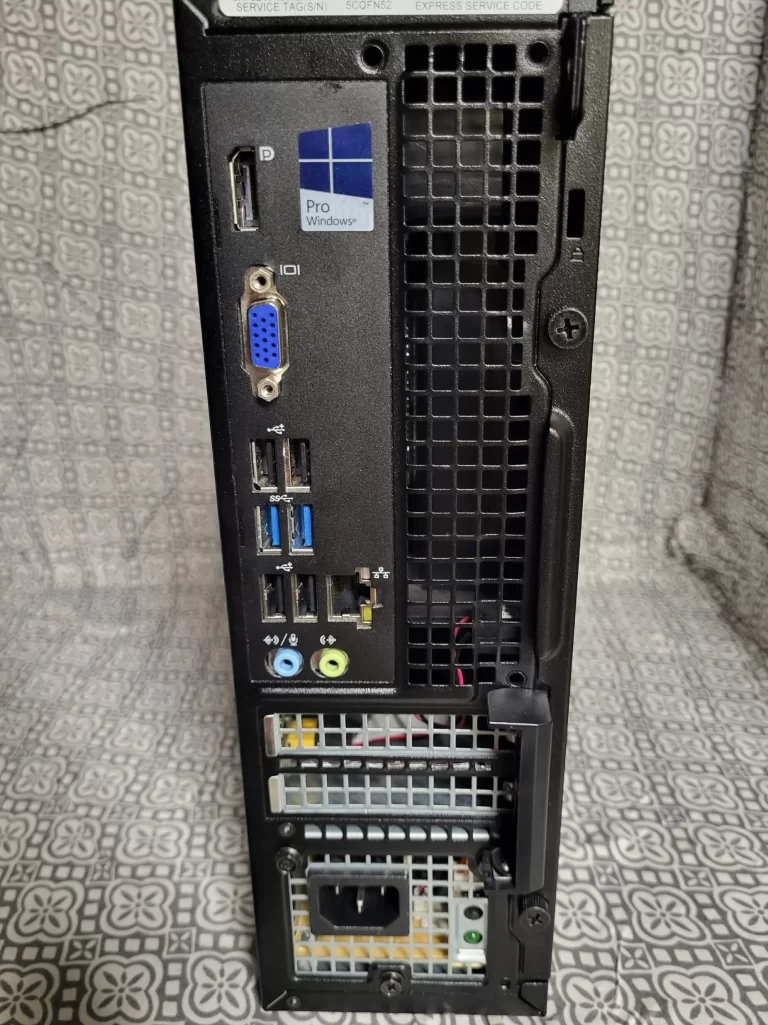 Dell Optiplex 3020 Small Form Factor Desktop Back View