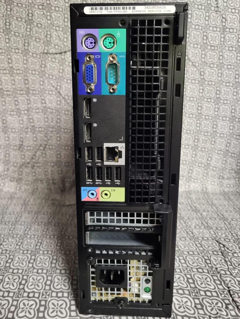 Dell Optiplex 7010 Small Form Factor Desktop Back View Dell Optiplex 7010 Small Form Factor Desktop Back View