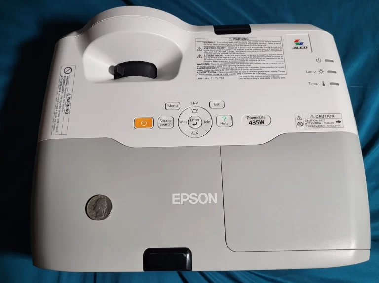 Epson PowerLite 435W Projector Top View Epson PowerLite 435W Projector Top View