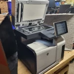 LaserJet 500 color MFP M575 Printer Front View scanner opened LaserJet 500 color MFP M575 Printer Front View scanner opened