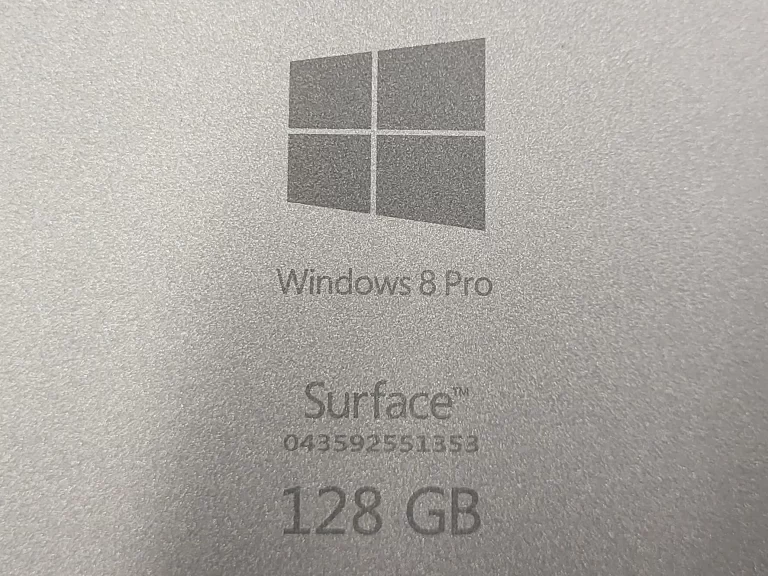 Microsoft Surface Pro 3 Tablet 128GB Back Label Microsoft Surface Pro 3 Tablet 128GB Back Label