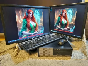 Dell Dual Monitor Computer Set letalia full view horizontal