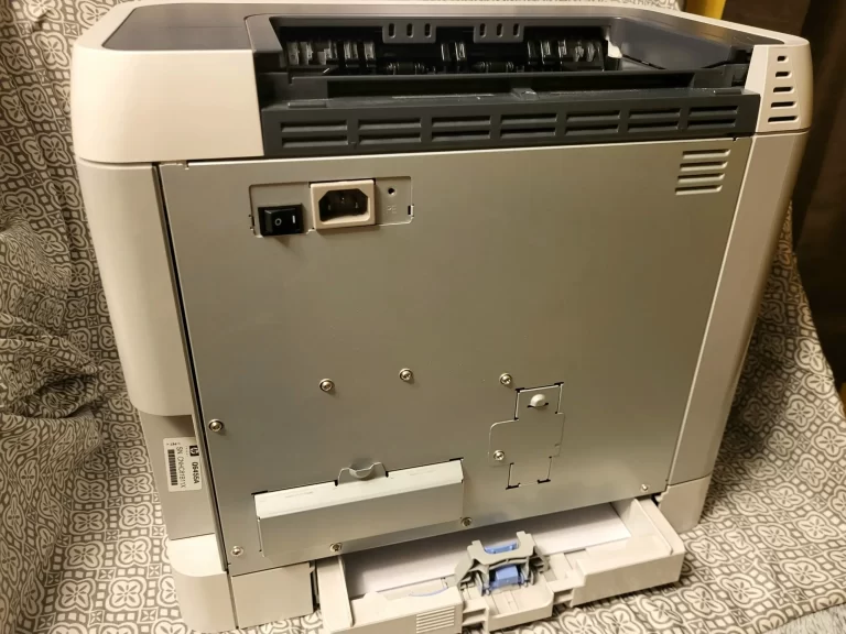 HP Color LaserJet 2600n Printer back view HP Color LaserJet 2600n Printer back view