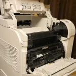 HP LaserJet p4014n Printer full open view HP LaserJet p4014n Printer full open view