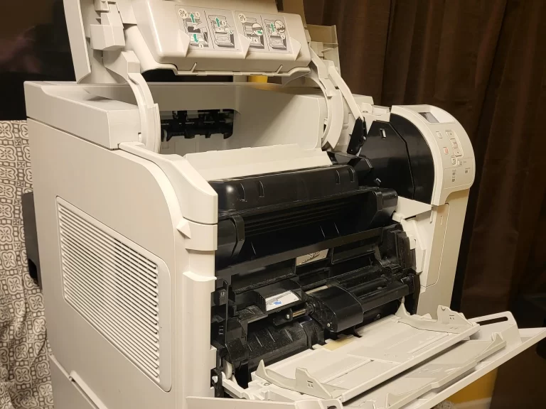 HP LaserJet p4014n Printer full open view HP LaserJet p4014n Printer full open view