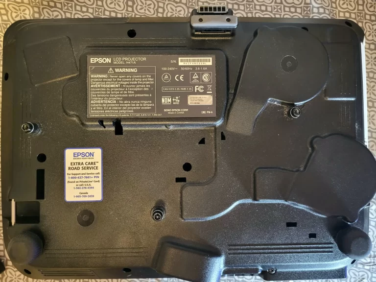 Epson H471A PowerLite 1945w WXGA 3LCD Projector Bottom Epson H471A PowerLite 1945w WXGA 3LCD Projector Bottom