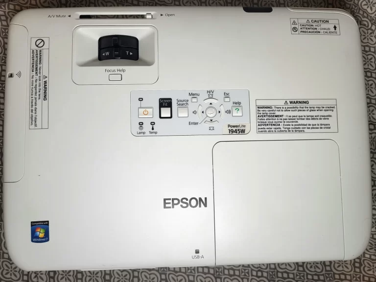 Epson H471A PowerLite 1945w WXGA 3LCD Projector Top View Epson H471A PowerLite 1945w WXGA 3LCD Projector Top View