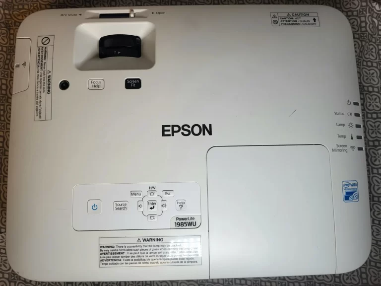 Epson PowerLite 1985WU Projector Top View Epson PowerLite 1985WU Projector Top View