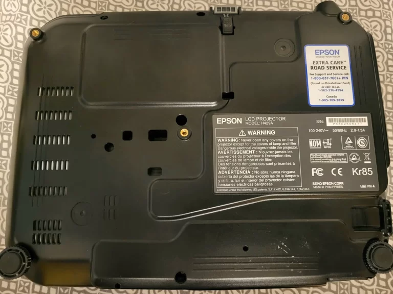 Epson EX5210 Projector Bottom View Epson EX5210 Projector Bottom View