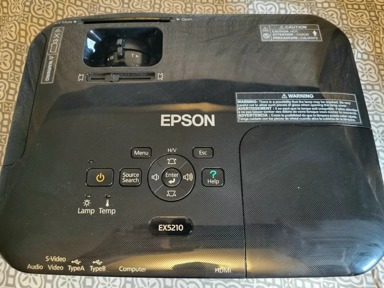Epson EX5210 Projector Top View Epson EX5210 Projector Top View