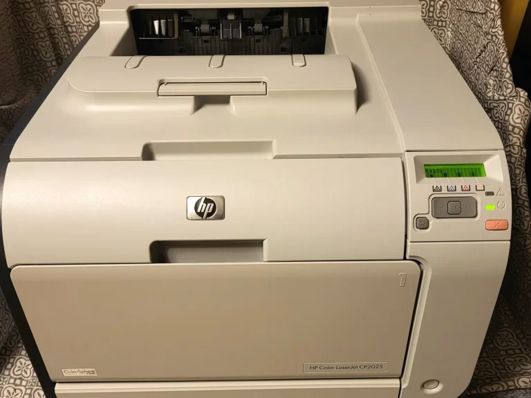 HP Color LaserJet CP2025 Printer top view HP Color LaserJet CP2025 Printer top view