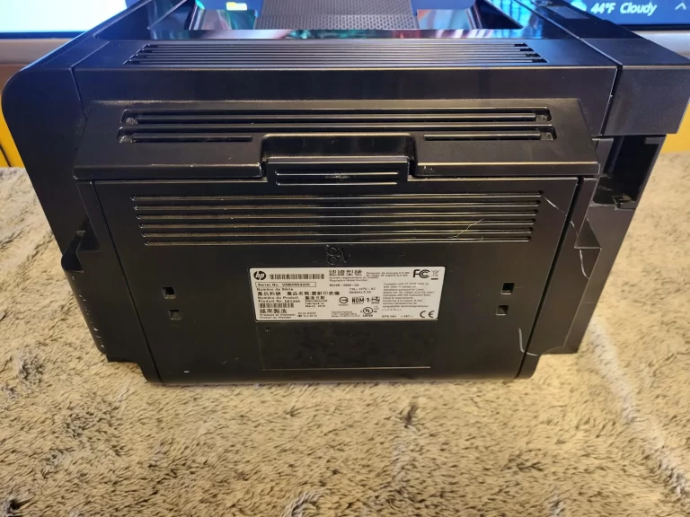 HP LaserJet Pro P1606dn Printer back view