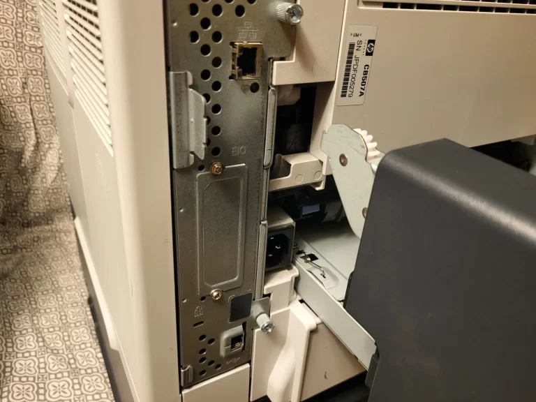 HP LaserJet P4014n Printer ports HP LaserJet P4014n Printer ports