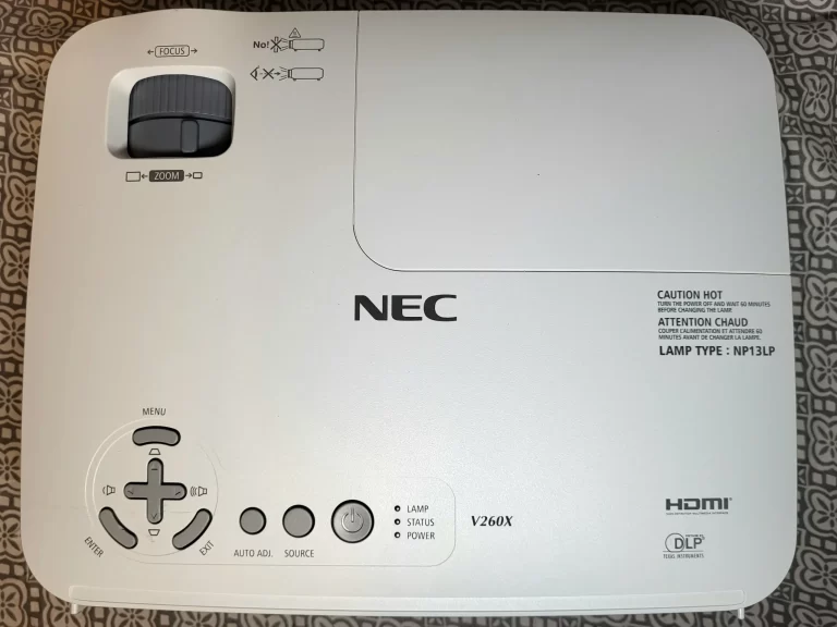 NEC V260X Projector Top View