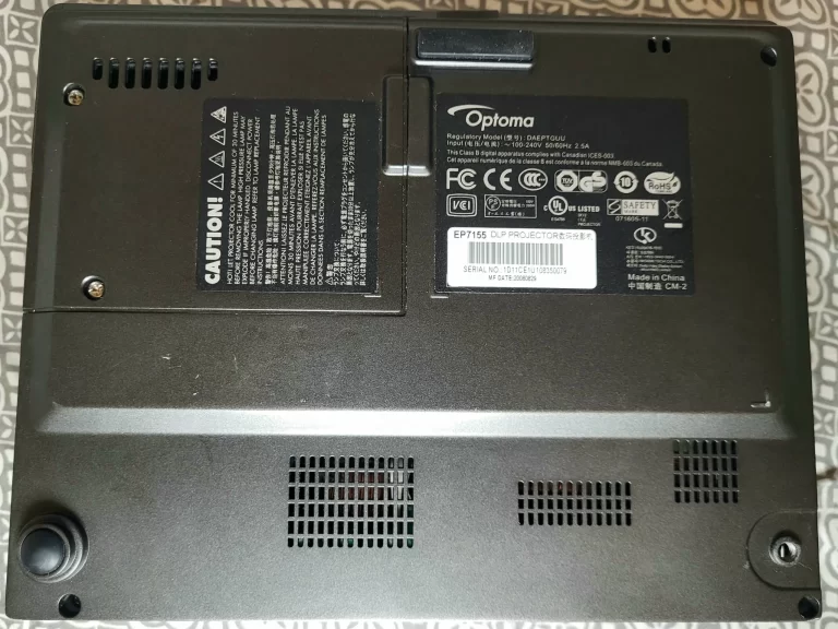 Optoma EP7155 Projector Bottom View Optoma EP7155 Projector Bottom View